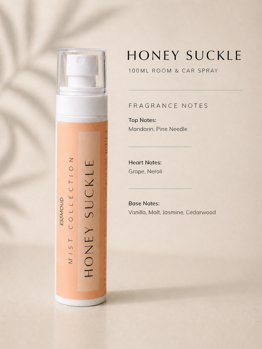 Honey Suckle Room/car fragrance spray 100ml